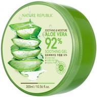 自然樂園natureRepublic蘆薈膠祛痘印補水保濕嫩白面霜300ml/1瓶熱銷產品